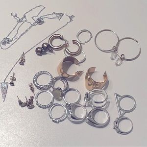 Jewellery Collection: Earrings, Rings, Necklace